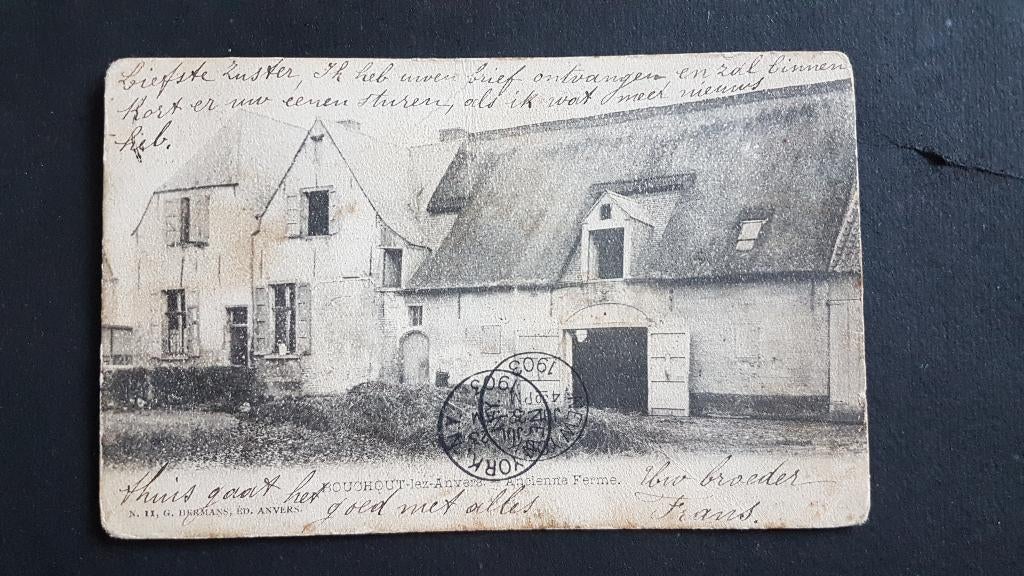 Postkaart Bouchout les Anvers Ancienne Ferme, Enlèvement ou Envoi, Avant 1920, Affranchie, Anvers