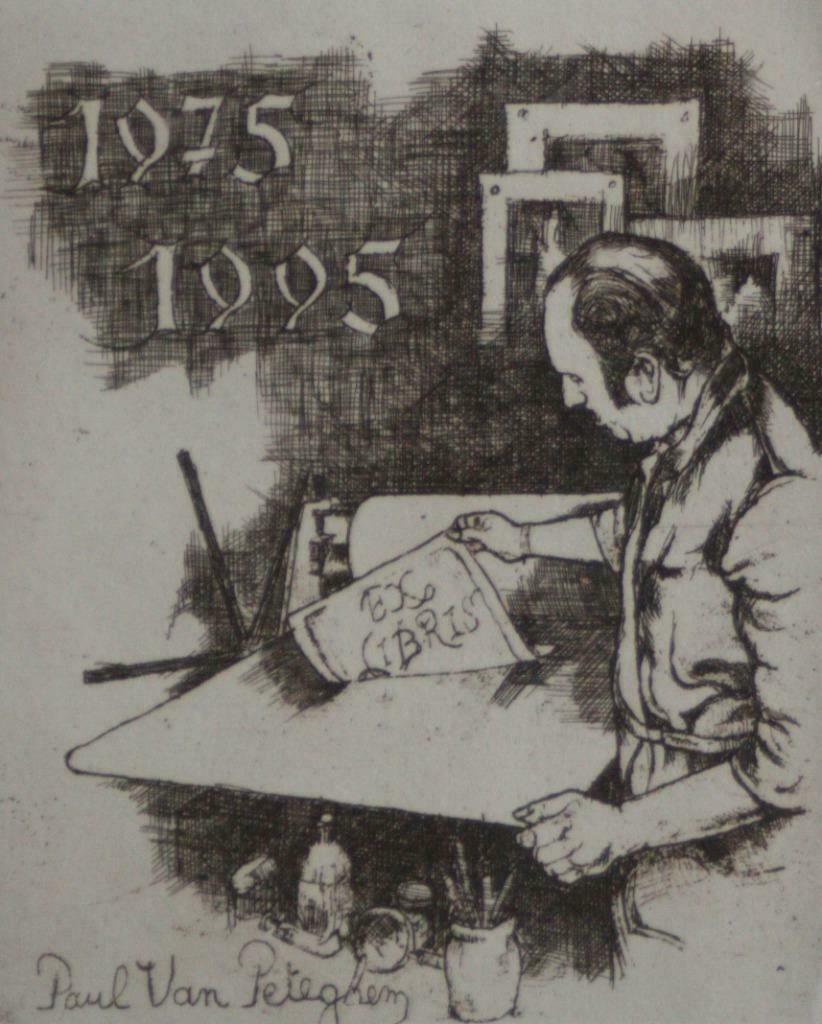 ets Paul Van Peteghem 'Ex Libris 1975-1995', Antiek en Kunst, Ophalen of Verzenden