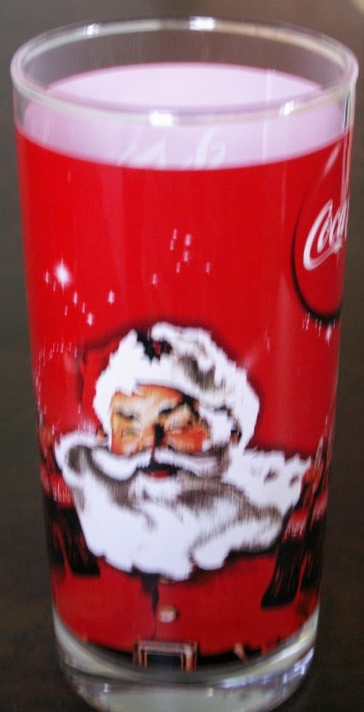 Verre à Coca-Cola avec Coca-Cola Santa, Enlèvement ou Envoi