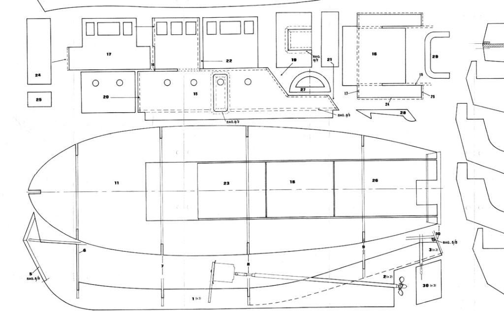 Bouwplan haven Sleepboot  schaal 1:40, Hobby en Vrije tijd, Modelbouw | Boten en Schepen, Nieuw, Verzenden