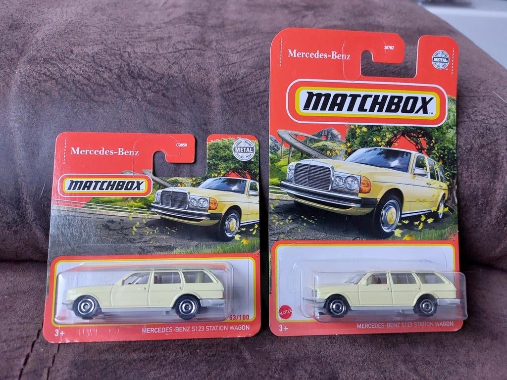 set matchbox mercedes benz s123 station wagon geel, Enlèvement ou Envoi, Neuf, Voiture, Matchbox