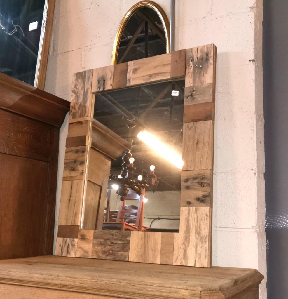 Miroir ancien en chêne cadre d'étagère pour chariot 83x68, Maison & Meubles, Accessoires pour la Maison | Miroirs, Utilisé, 50 à 75 cm