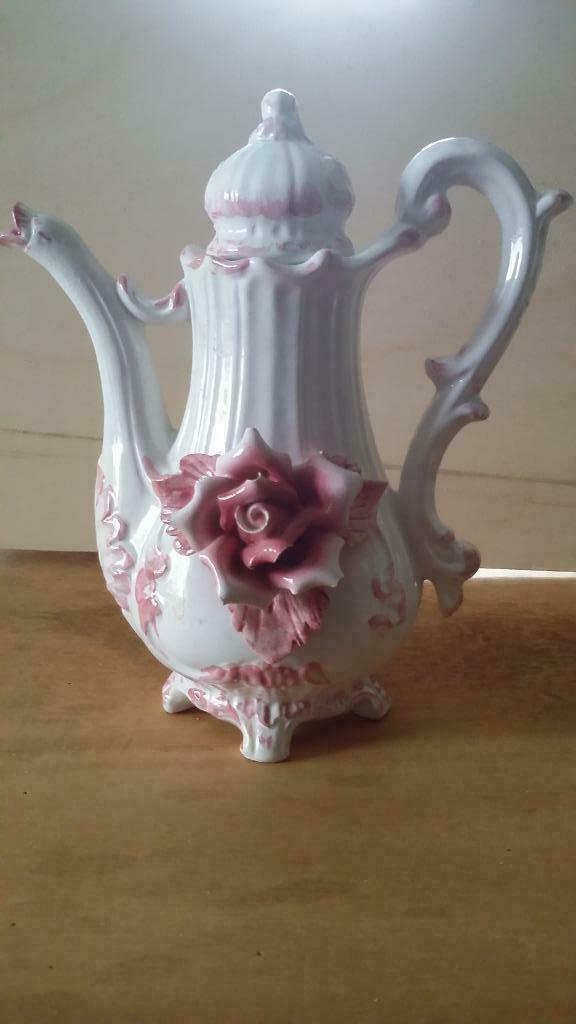 Porselein koffiekan tea pot gestempeld V.BASS ANO, Antiek en Kunst, Ophalen of Verzenden
