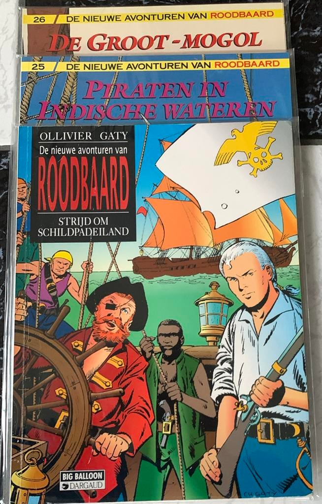 3 stuks De Nieuwe Avonturen van Roodbaard 17€, Enlèvement ou Envoi, Comme neuf, Gaty
