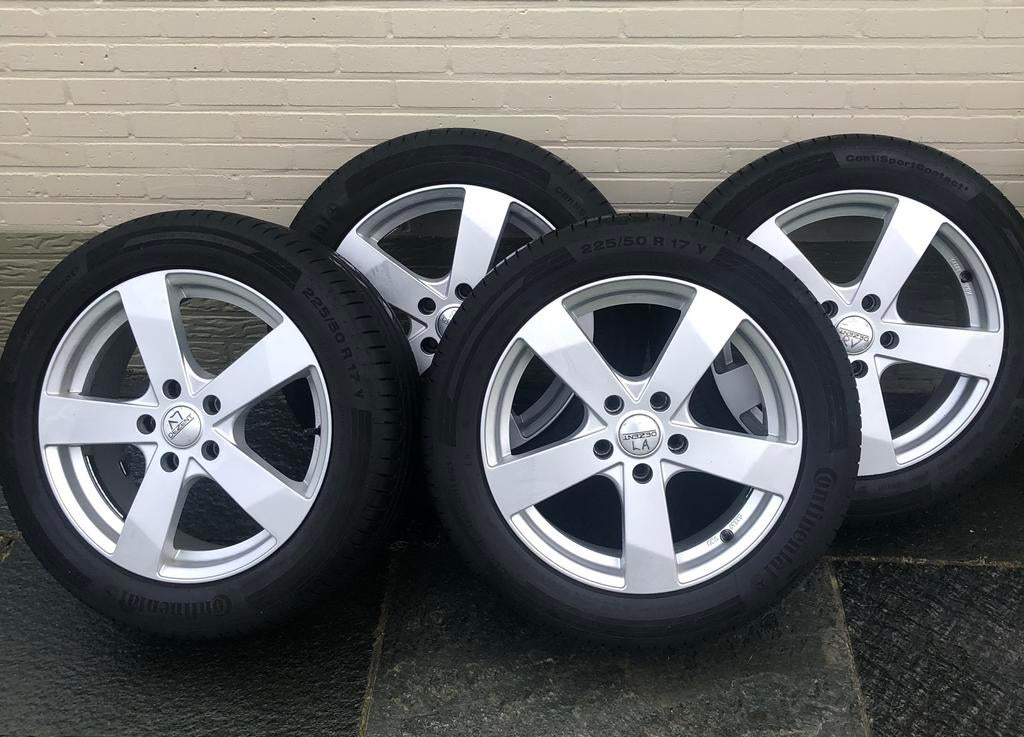 Alu velgen met banden., Auto-onderdelen, Ophalen, Gebruikt, 17 inch, Band(en)