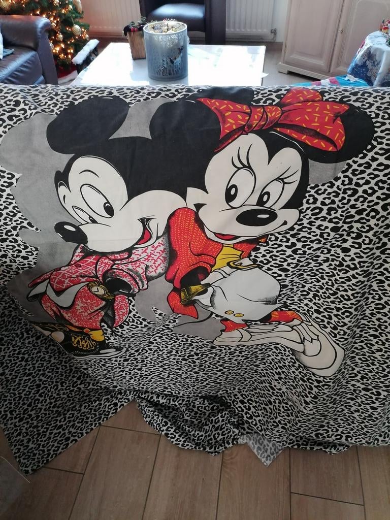 Donsovertrek voor 1 persoons bed voor meisjes Mickey mouse, Ophalen, Gebruikt, Meisje, Zwart