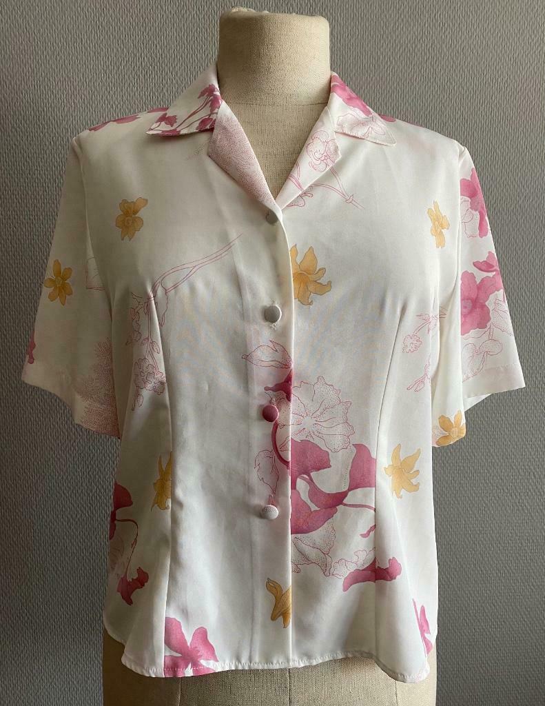 Blouse met bloemenprint Un Jour Ailleurs maat 38, Maat 38/40 (M), Verzenden, Wit, Un Jour Ailleurs