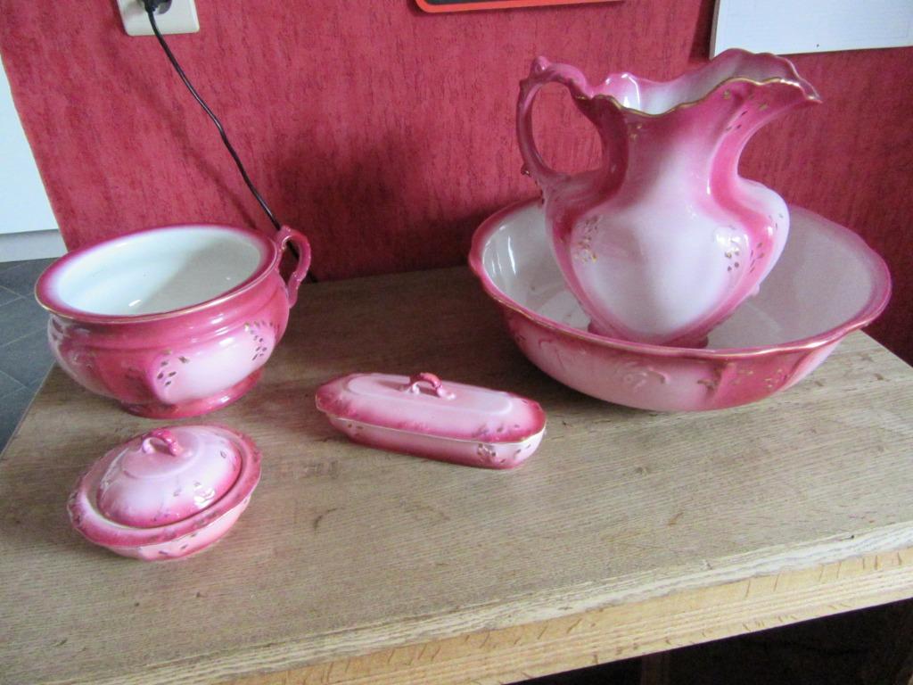 ensemble de toilette ancien excellent état! 5 pièces, Enlèvement