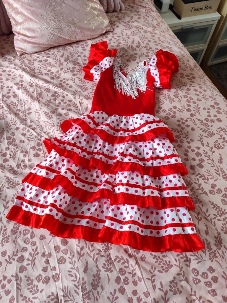 Robe flamenco 4 ans, Enlèvement ou Envoi, Utilisé