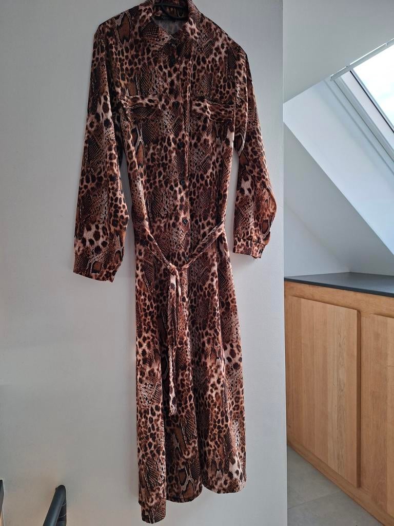 Lange jurk met luipaard print, Ophalen of Verzenden