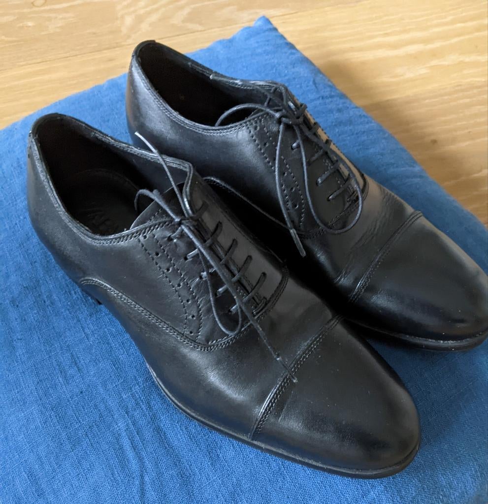 Zwarte leren klassieke schoenen maat39, nieuw, Kleding | Heren, Schoenen, Zara, Zwart, Nieuw, Ophalen of Verzenden