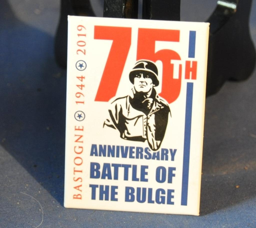 plaque magnet 75 eme anniversaire liberation bastogne, Enlèvement ou Envoi, Comme neuf