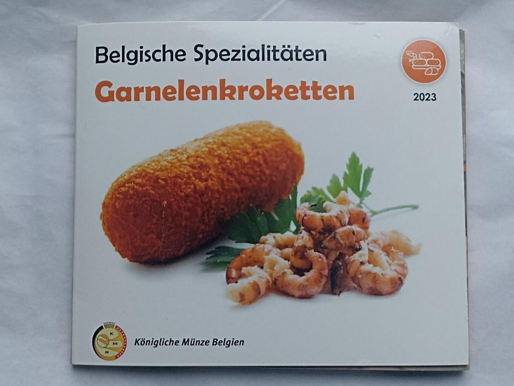 Belgische euroset FDC 2023 WMF - Garnalenkroketten Zeldzaam, Postzegels en Munten, Munten | België, Ophalen of Verzenden, Setje