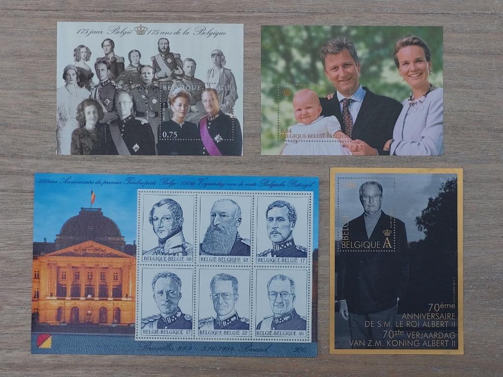 Belgisch koninklijk huis 4 velletjes, Ophalen of Verzenden, Postfris, Postfris, Koninklijk huis