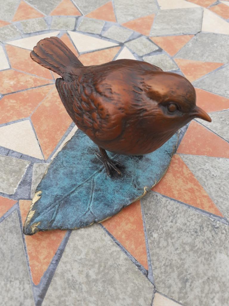 SUPERBE BRONZE DE VIENNE SIGNE(l'oiseau sur feuille), Enlèvement ou Envoi, Bronze
