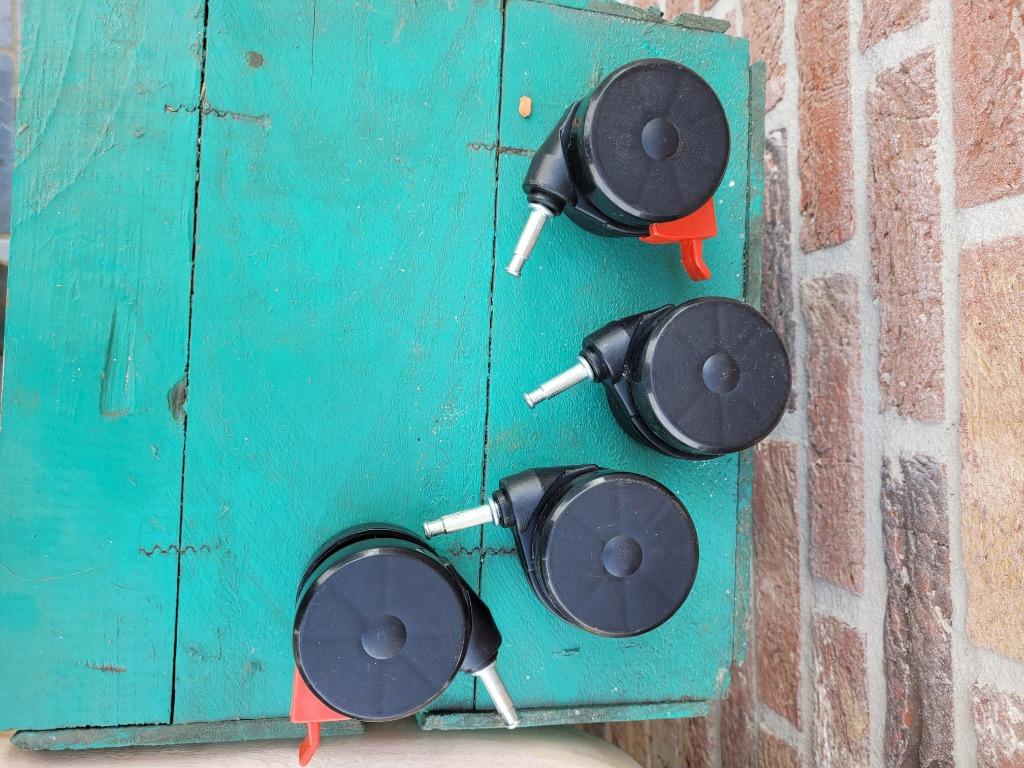 4 wieltjes, Doe-het-zelf en Bouw, Zwenkwielen, Ophalen, Zo goed als nieuw