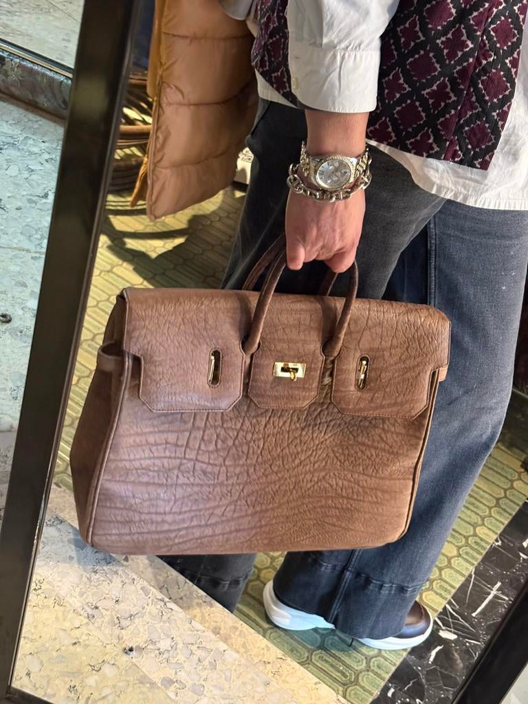 Exclusieve lederen handtas met bijpassende portemonnee, Bijoux, Sacs & Beauté, Sacs | Sacs Femme, Comme neuf, Sac à main, Enlèvement ou Envoi