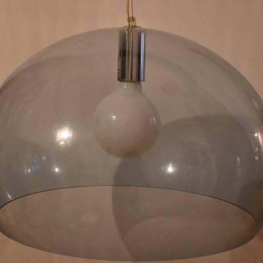 2 lampen Kartell FL/Y kleur petrol en sage green, Ophalen, Gebruikt, 50 tot 75 cm