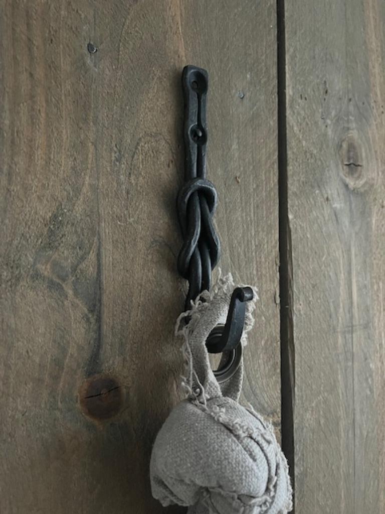 Wandhaak smeedijzer Knoop - Hoffz Style - STOER LANDELIJK, Wandhaken, Nieuw, Ophalen of Verzenden, Minder dan 100 cm