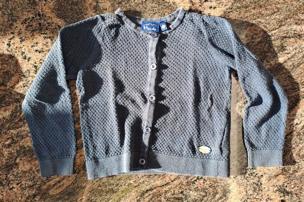 Taille 110 Gilet en maille bleu foncé fil pailleté Heidi, Enfants & Bébés, Vêtements enfant | Taille 110, Utilisé, Fille, Pull ou Veste