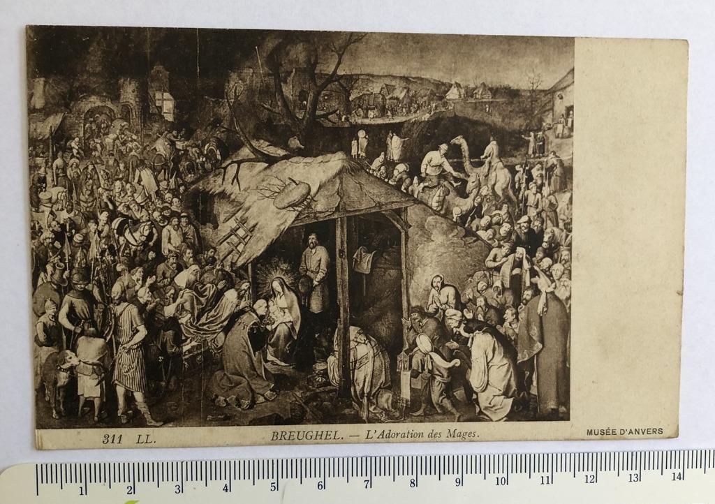 Breughel – L’Adoration des Mages – 311 LL. – Musée d’Anvers, Enlèvement ou Envoi, Avant 1920, Non affranchie, Autres thèmes