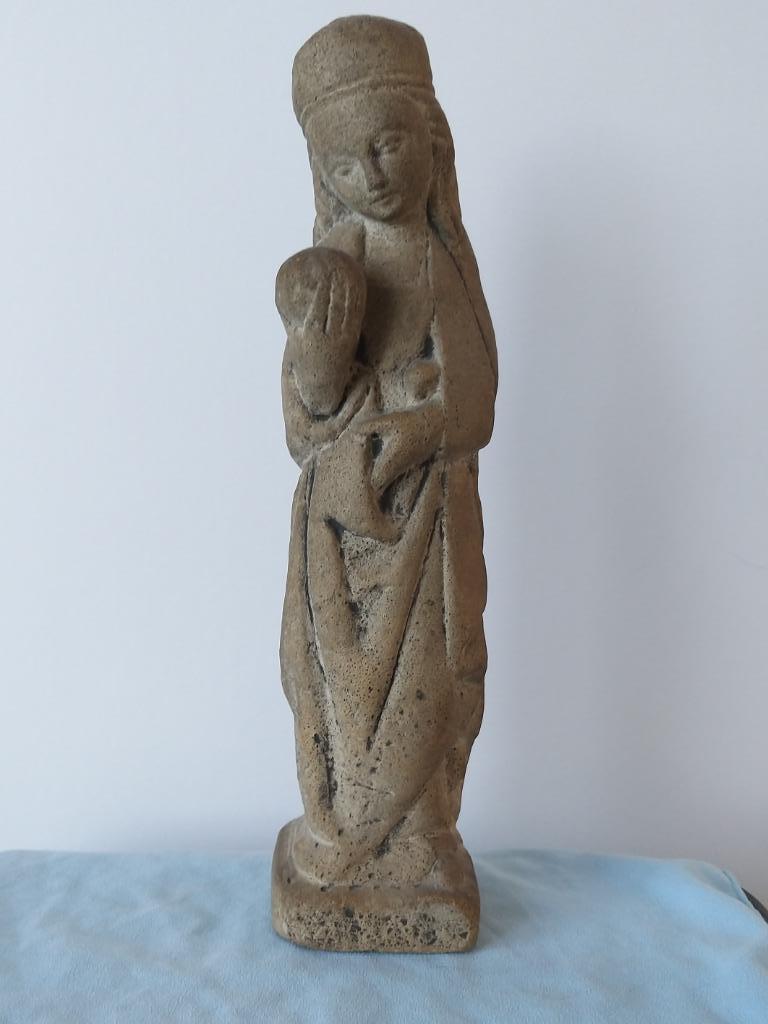 gotisch beeld in steen, Antiek en Kunst, Kunst | Beelden en Houtsnijwerken, Ophalen, Natuurlijk materiaal, 20 - 50 cm, Beeld