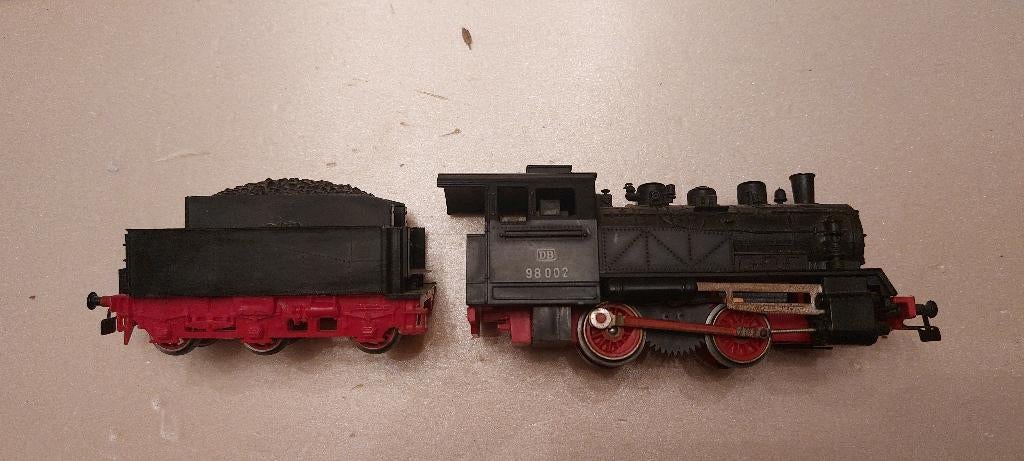 Piko HO stoomlocomotief met tender DB 98002, Gebruikt, Analoog, Gelijkstroom, Locomotief