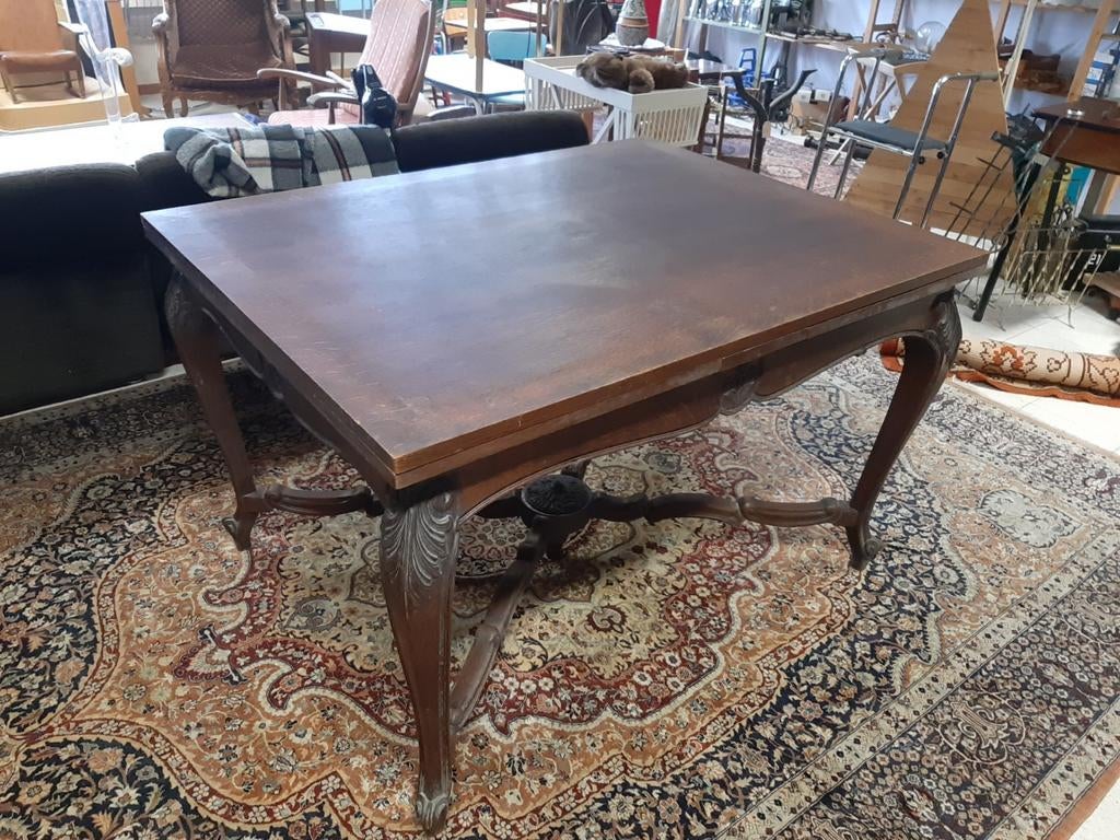 Ancienne table en bois avec 2 rallonges, Enlèvement