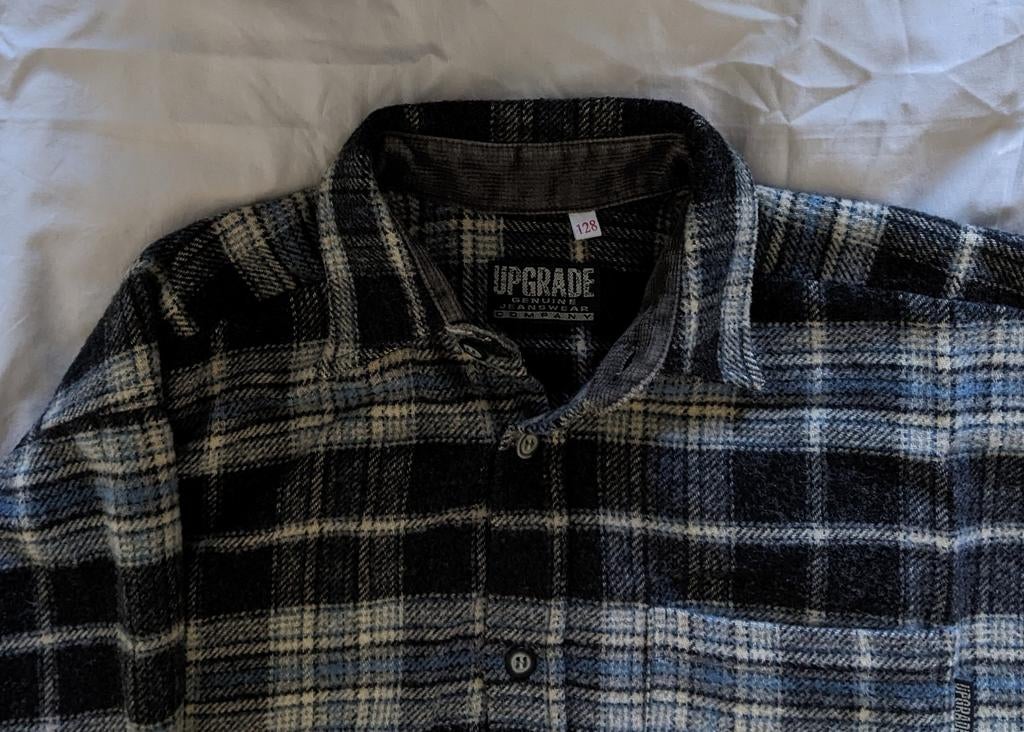 Chemise chaude, chemise à carreaux taille 128, Enfants & Bébés, Enlèvement ou Envoi, Chemise ou Chemisier