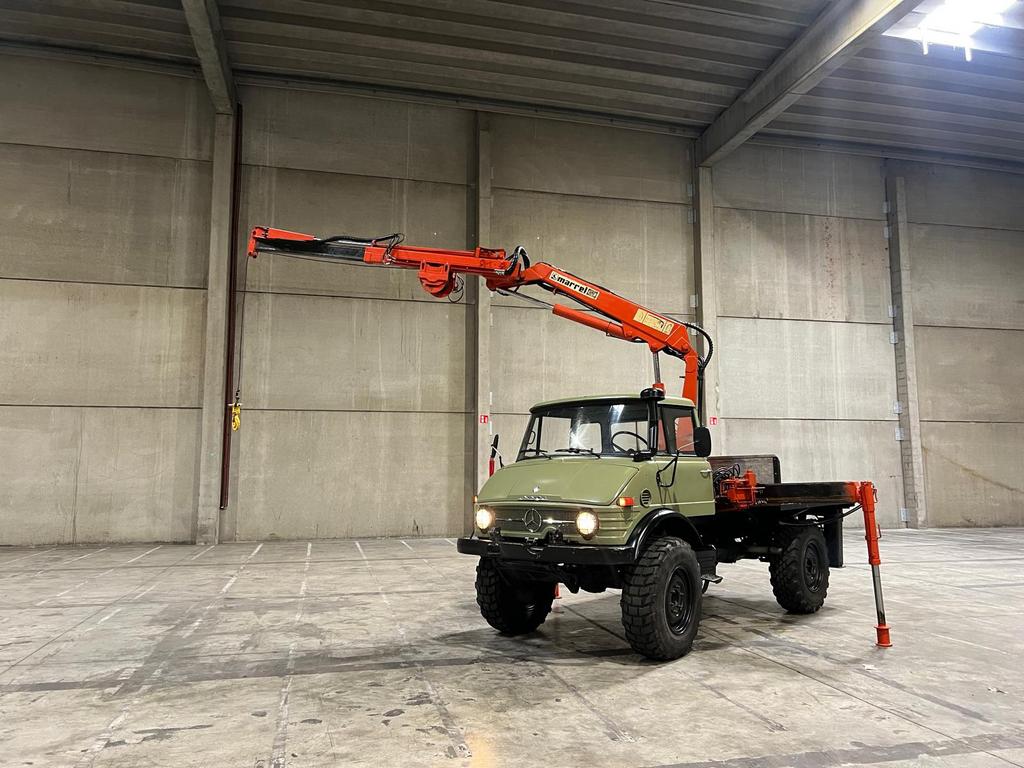 Mercedes Benz Unimog 416 BTL 1976 Kran / Grue, Autres marques, Enlèvement ou Envoi, Oldtimer/Ancêtre, 80 à 120 ch