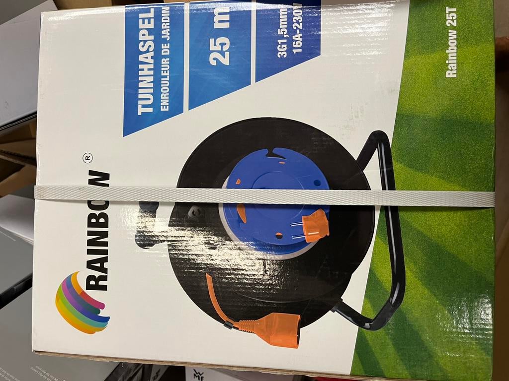 Rainbow Kabelhaspel tuin 25m kabel, Ophalen of Verzenden, Nieuw