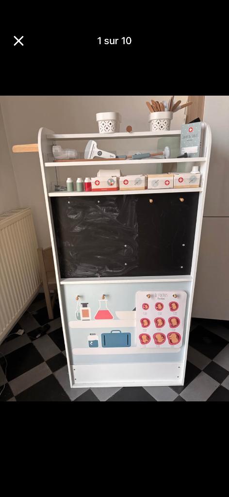 Cabinet médical enfant en bois, Enlèvement, Comme neuf, Garçon ou Fille