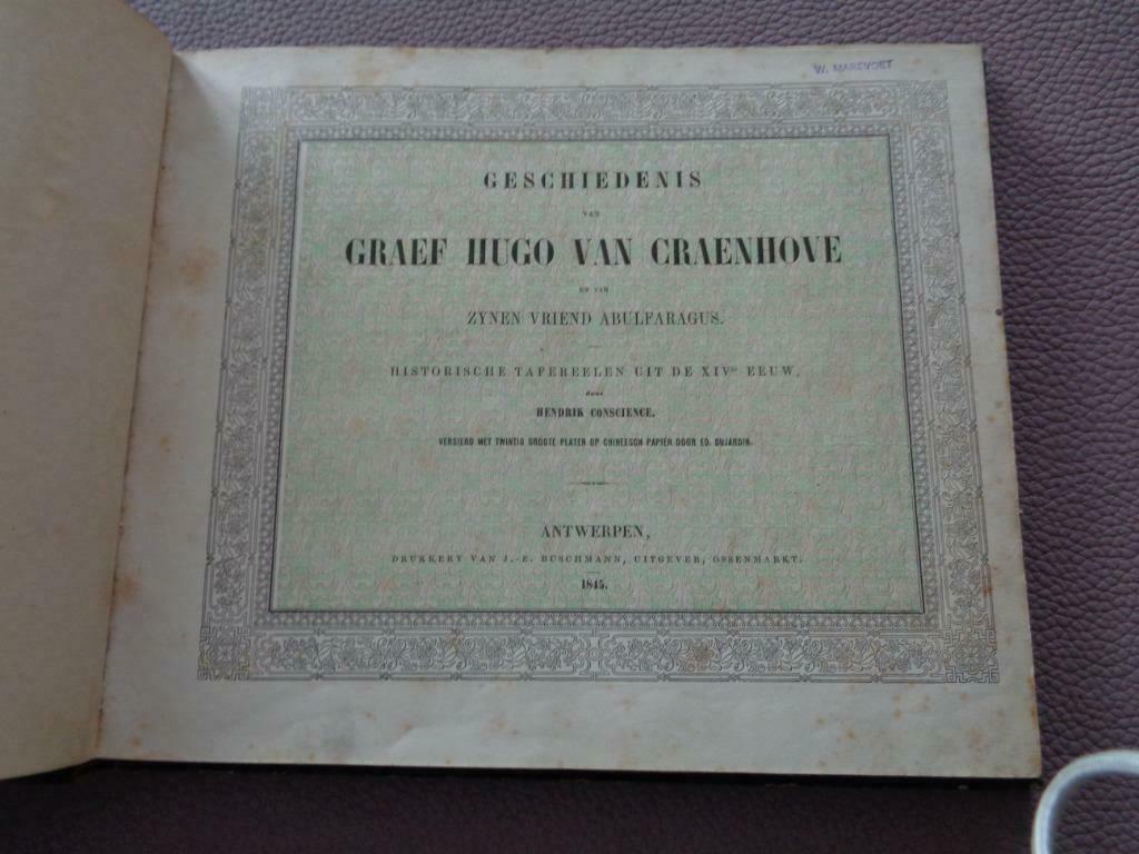 oude boeken:graaf hugo van craenhove door h.conscience, Ophalen of Verzenden