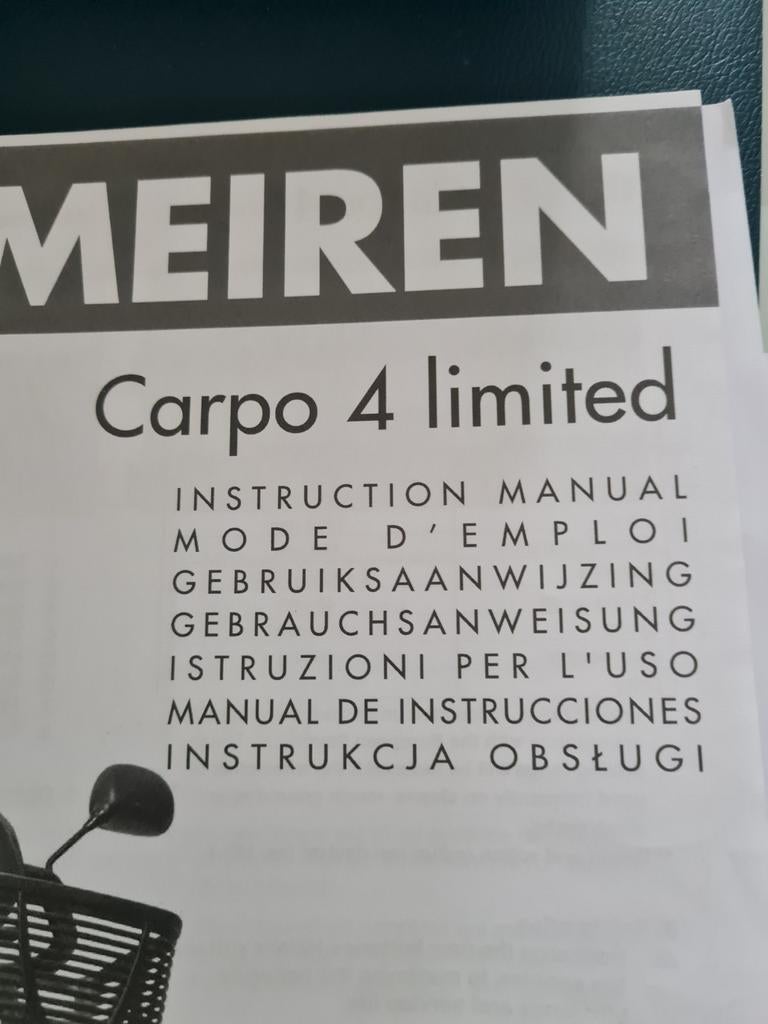 vermieren Carpo 4 limited, 36 à 45 km, 16 km/h ou plus, Enlèvement, Utilisé