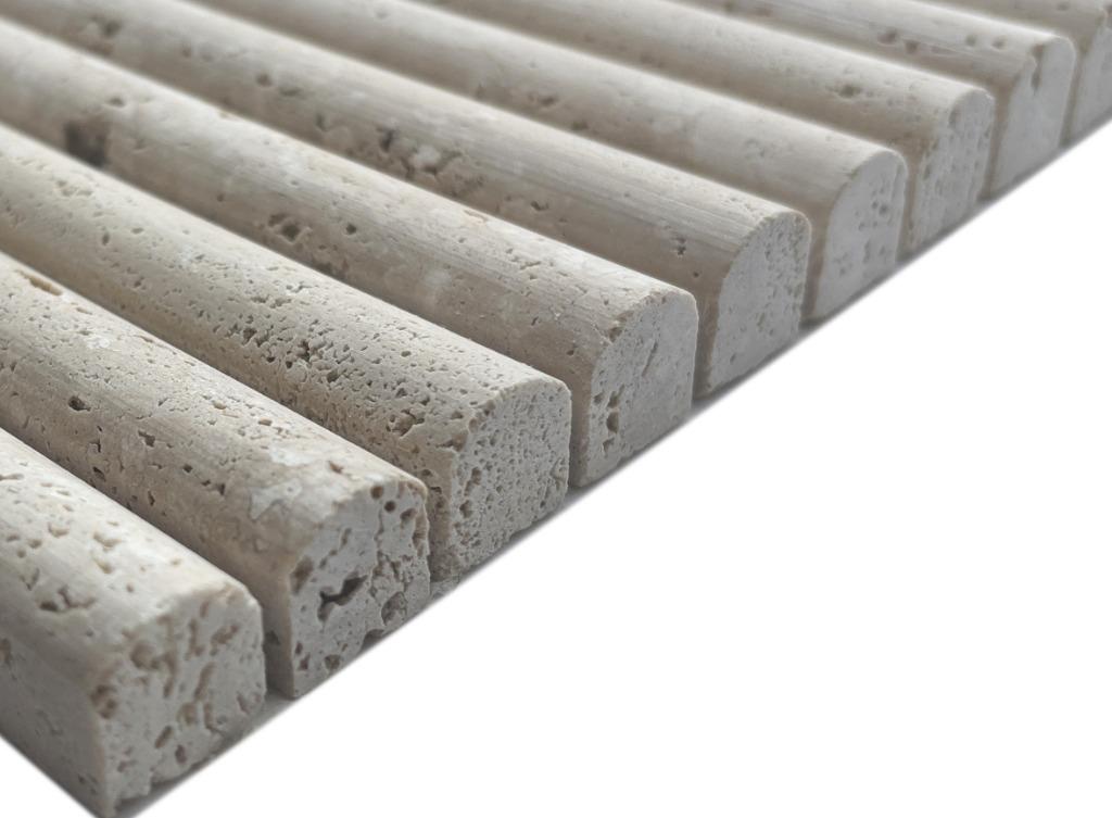 Mosaic Kit Kat Travertin Bull Nose 150x65x10mm, 20 à 40 cm, Marbre, Enlèvement, 20 à 40 cm
