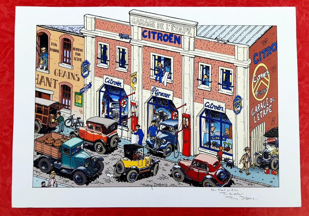 Lithographie de Thierry Dubois, dessinateur de bande dessiné, Enlèvement, Comme neuf