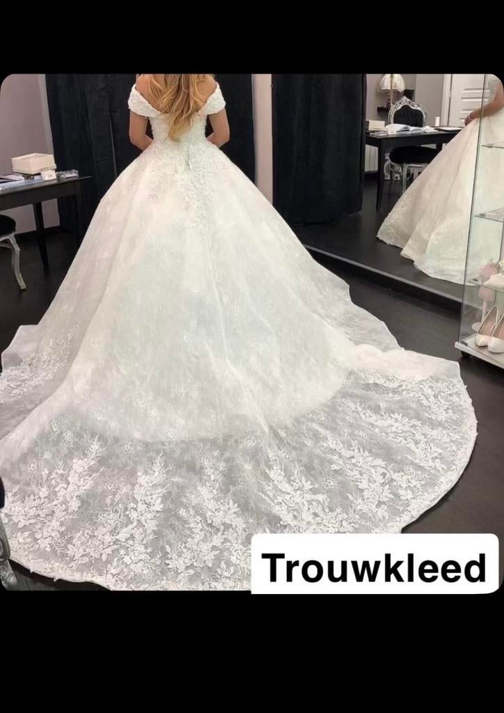 Trouwjurk, Ophalen, Gedragen, Wit, Trouwjurk