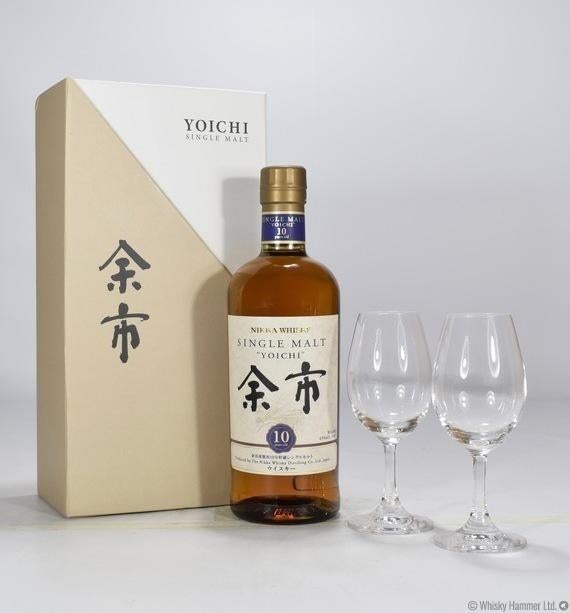Nikka Yoichi 10y with whisky glasses - gift edition, Verzamelen, Ophalen of Verzenden