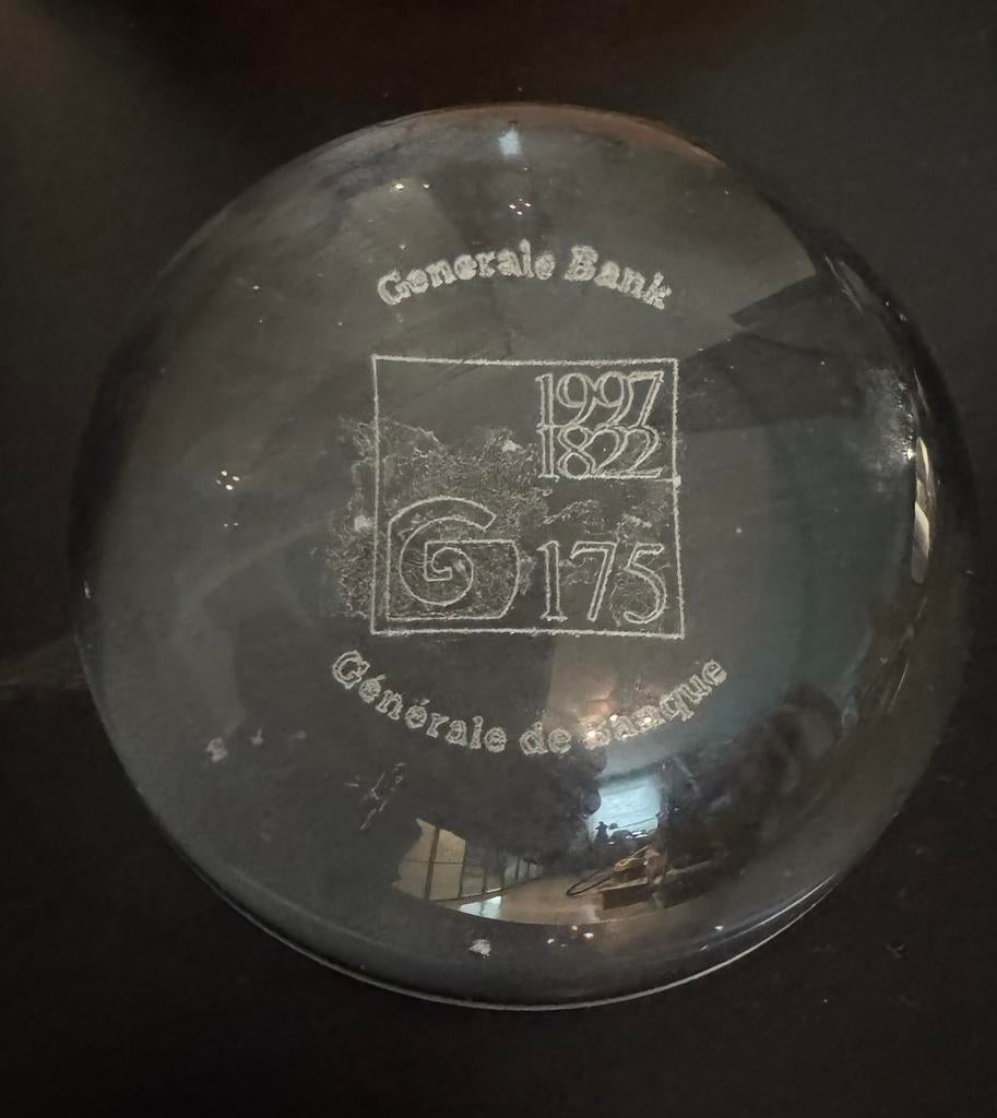 Presse-papier en verre de 175 ans Generale Bank Fortis BNPFF, Enlèvement ou Envoi