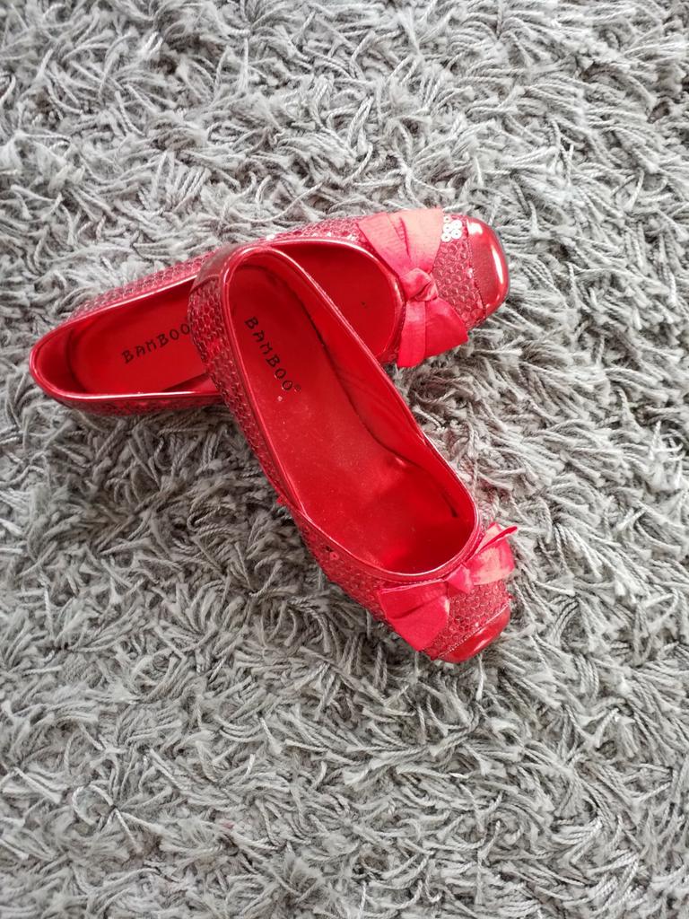 Ballerina met rode pailletten, splinternieuw  nooit gedragen, Rood, Bamboo, Nieuw, Ballerina's