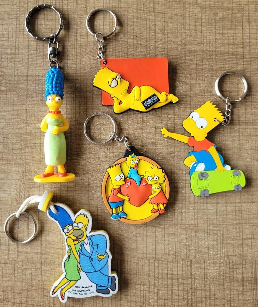 The Simpsons: 5 verschillende sleutelhangers, Verzamelen, Ophalen of Verzenden, Zo goed als nieuw, Knuffel of Figuurtje