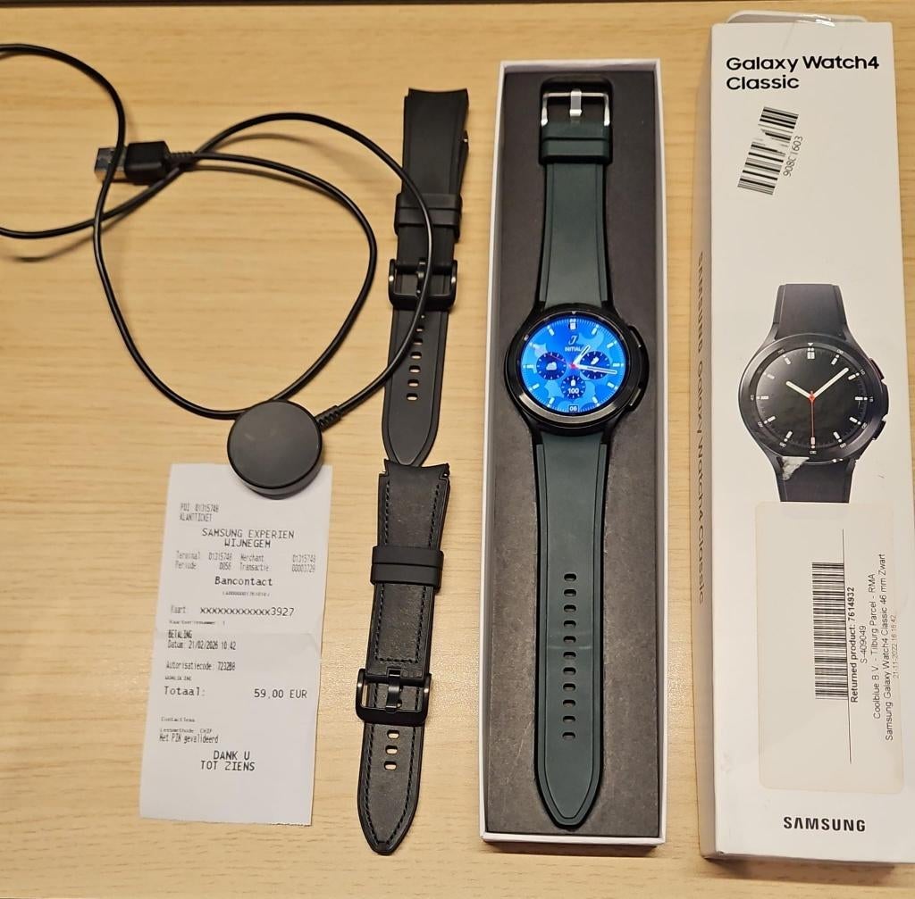 Galaxy Watch 4 Classic (zo goed als nieuw), Enlèvement ou Envoi, Avancer d'un pas, Comme neuf, Samsung
