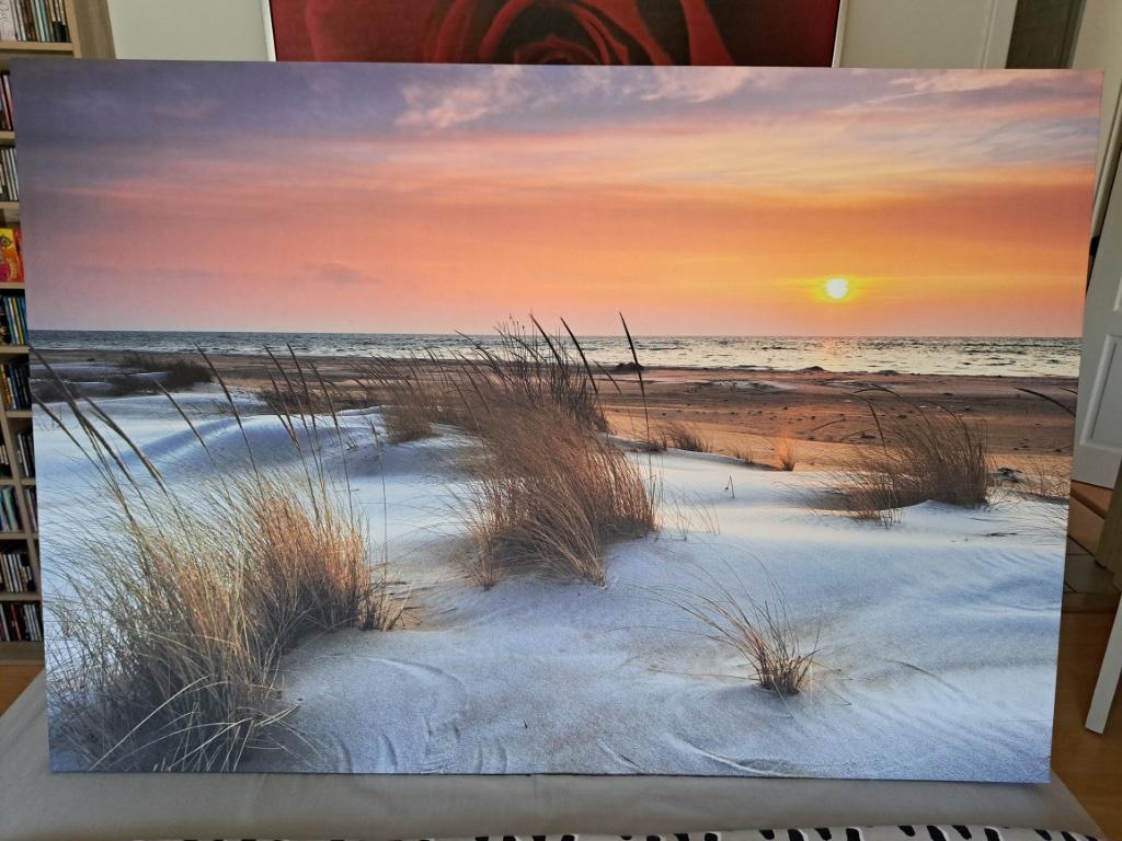 Canvas schilderij foto strand-zee 116x80cm, Ophalen, Zo goed als nieuw