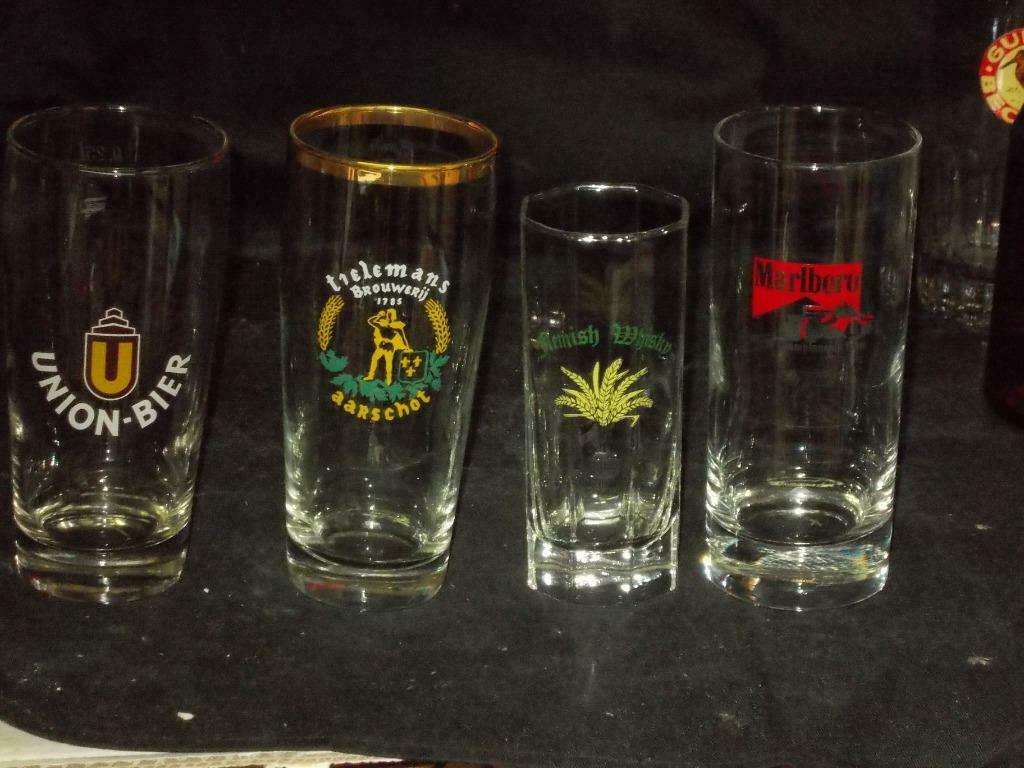 Bierglazen.Union Bier.Tielemans.Aarschot.Flemish Whisky, Ophalen of Verzenden, Gebruikt, Glas of Glazen, Overige merken