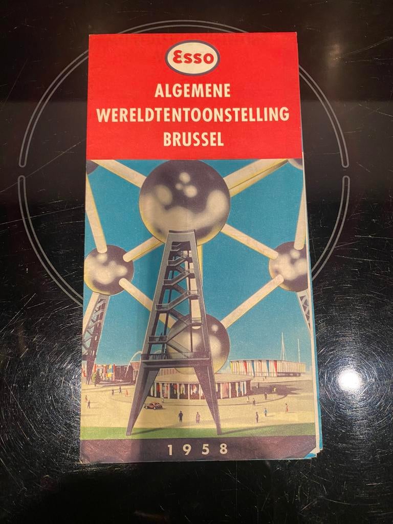 EXPO 58 esso folder/kaart, Collections, Marques & Objets publicitaires, Envoi, Utilisé, Autres types