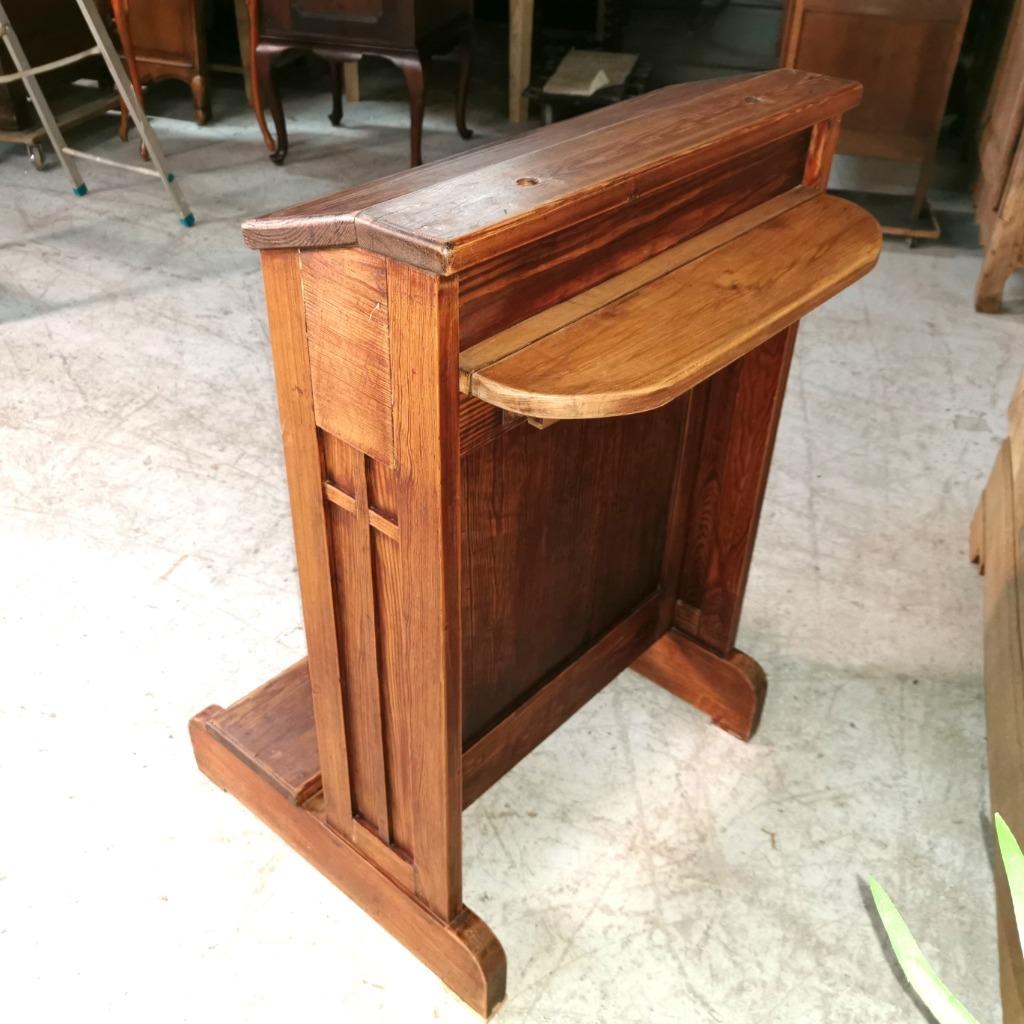 Antieke Biechtbank in pitchpine L 60 B 54 H 90, Ophalen