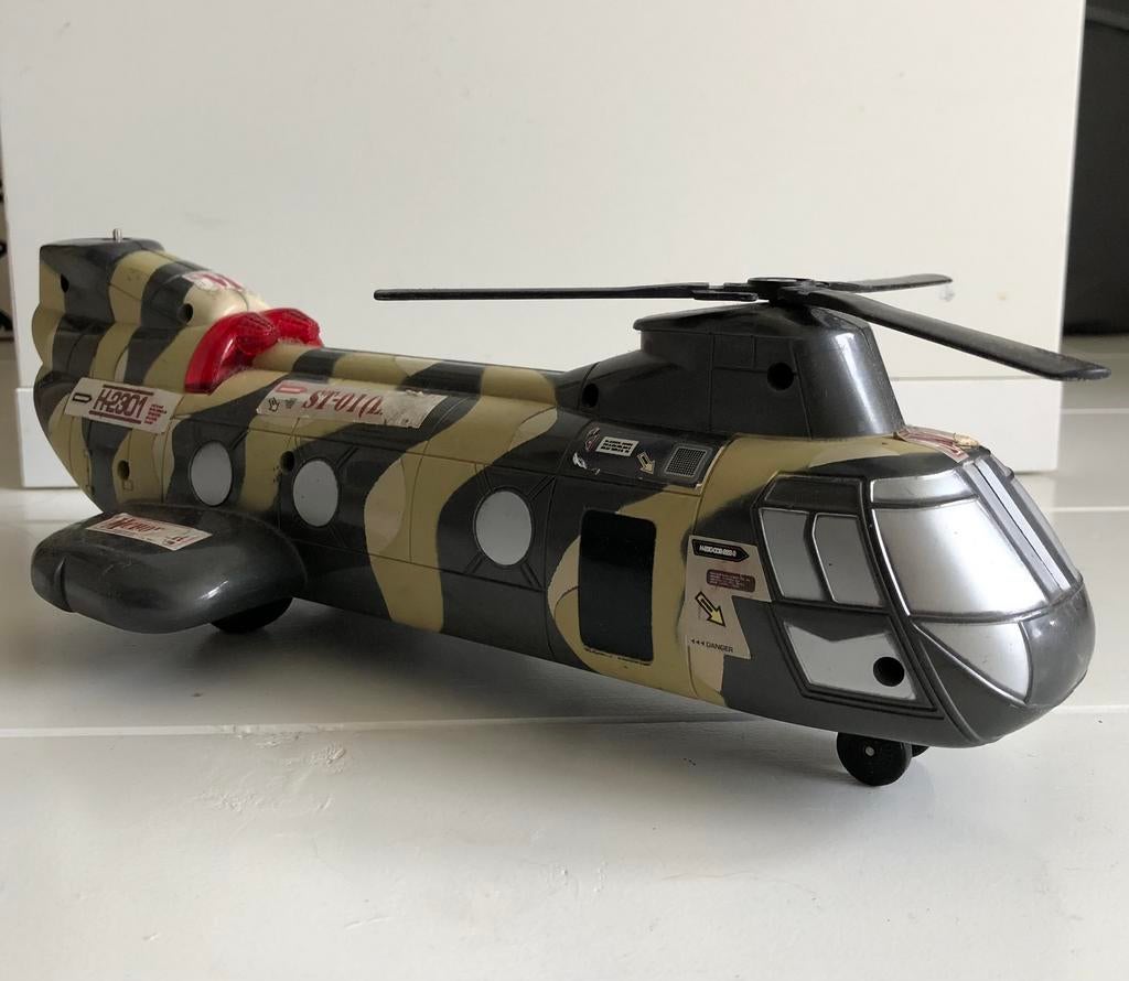 grand hélicoptère militaire jouet 34x16x10 C cm, Enlèvement ou Envoi, Utilisé