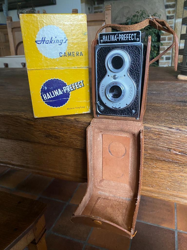 Appareil photo vintage Halina Prefect – boîte & étui cuir –, TV, Hi-fi & Vidéo, Appareils photo analogiques, Comme neuf, Enlèvement