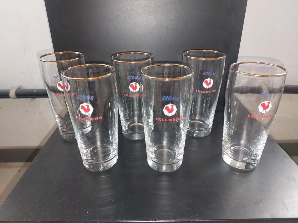 Leuke oudere Elberg bierglazen, Ophalen of Verzenden, Zo goed als nieuw, Bierglas
