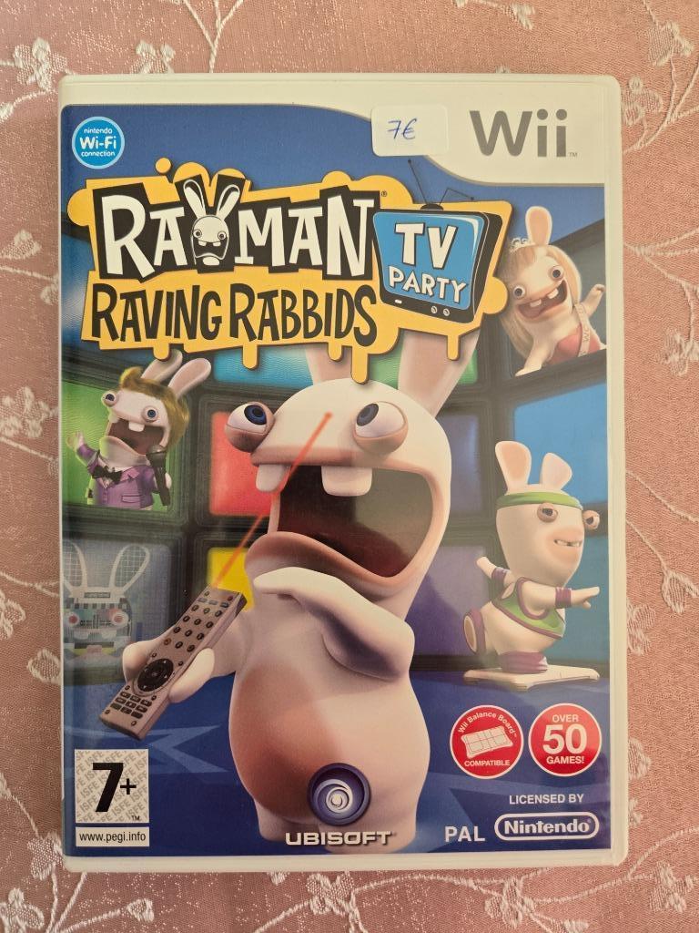 Jeu Wii Rayman Raving Rabbids TV Party, Enlèvement, Utilisé